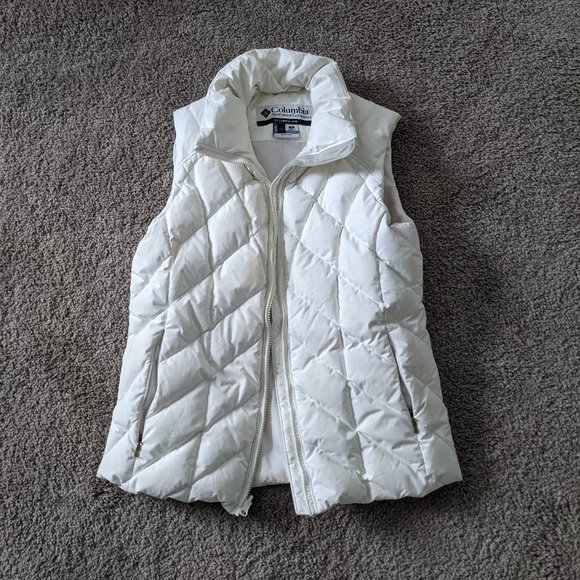 Columbia Jackets & Blazers - Columbia White Puffer Vest Down Size Small
